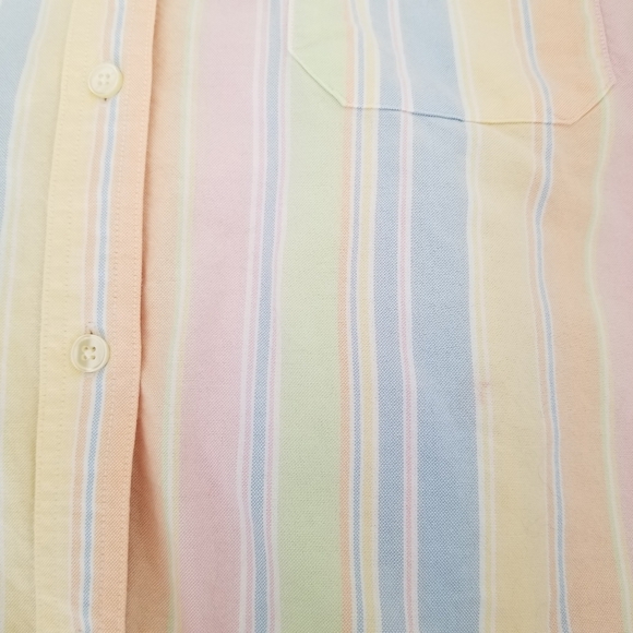 L.L. Bean Plus Size Pastel Stripe Oxford Buttondown Shirt 2X - Picture 15 of 16